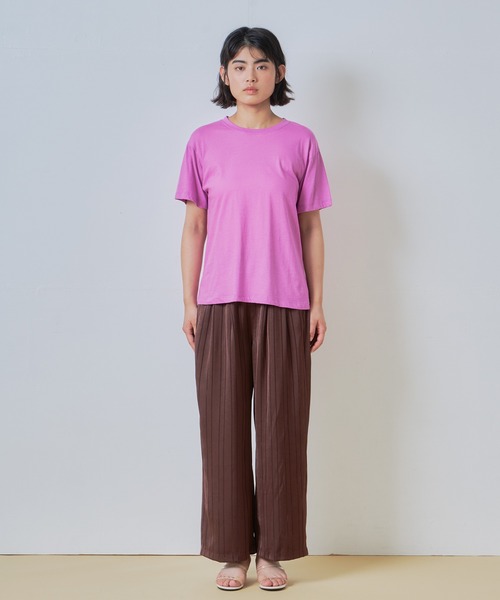WHYTO.(ホワイト)の「「WHYTO. / ホワイト」カラーエンブロイダリーTシャツ(Tシャツ/カットソー・レディース・パープル/ブラウン/ブラック/オフホワイト/ブルー・FREE)」の19枚目の写真