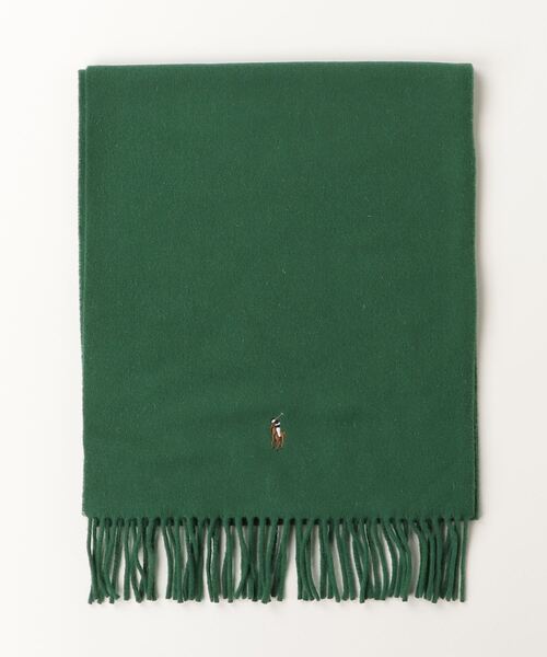 POLO RALPH LAUREN（ポロ ラルフ ローレン）の「フリンジ バージン ウール マフラー（マフラー・メンズ・グリーン・ONE）」の3枚目の写真