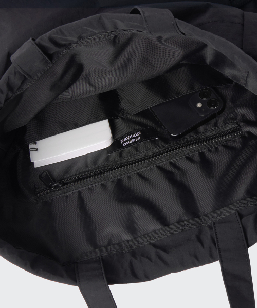 MUSINSA STANDARD（ムシンサスタンダード）の「リップストップワンバックルドローストリングバックパック[ダークグレー]（バックパック/リュック・メンズ・その他・FREE）」の8枚目の写真