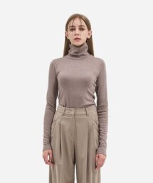 SALT AND CHOCOLATE（ソルトアンドチョコレート）の「Tensile Wool Basic Turtleneck T-shirt Jean Beige 4W2245302（Tシャツ/カットソー）」