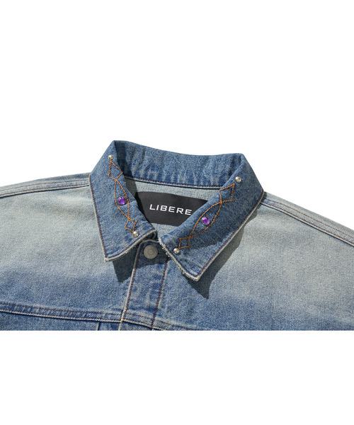 LIBERE（リベーレ）の「LIBERE リベーレ / 1950’s DENIM JACKET ヴィンテージデニムジャケット / 255103-255104（デニムジャケット・メンズ・ブラック/ブルー・SMALL/MEDIUM/LARGE）」の9枚目の写真