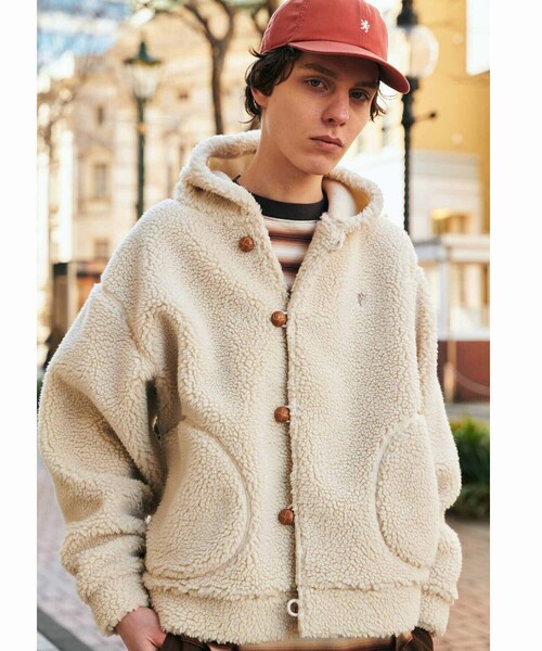 GYMPHLEX（ジムフレックス）の「Gymphlex | ボア フードジャケット MEN（その他アウター・メンズ・ベージュ系その他/グレー系その他・M/L）」の19枚目の写真