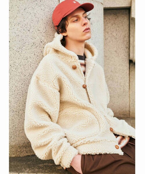 GYMPHLEX（ジムフレックス）の「Gymphlex | ボア フードジャケット MEN（その他アウター・メンズ・ベージュ系その他/グレー系その他・M/L）」の20枚目の写真