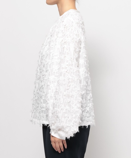 LEPSIM（レプシィム）の「【入卒式／セレモニー】ジャガードハイネックブラウス　601009（シャツ/ブラウス・レディース・オフホワイト/ブラック・FREE）」の4枚目の写真