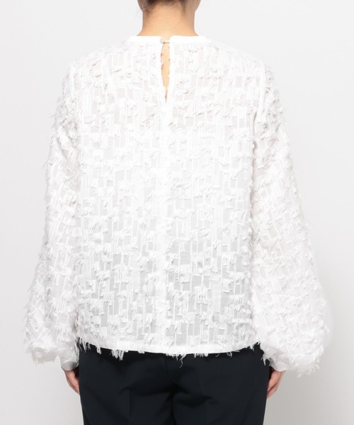 LEPSIM（レプシィム）の「【入卒式／セレモニー】ジャガードハイネックブラウス　601009（シャツ/ブラウス・レディース・オフホワイト/ブラック・FREE）」の5枚目の写真