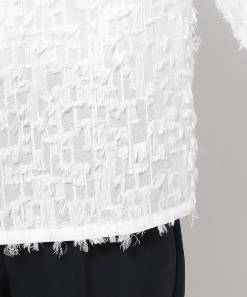 LEPSIM（レプシィム）の「【入卒式／セレモニー】ジャガードハイネックブラウス　601009（シャツ/ブラウス・レディース・オフホワイト/ブラック・FREE）」の8枚目の写真