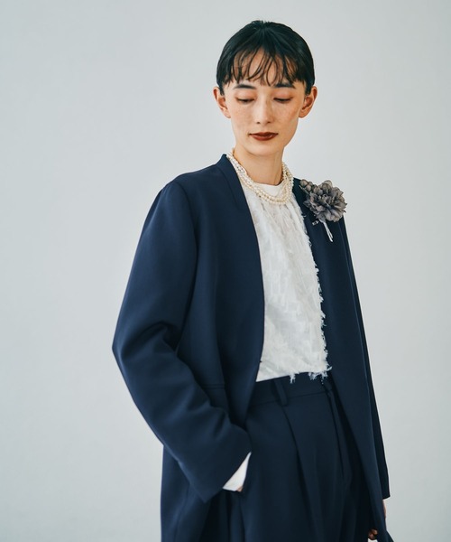 LEPSIM（レプシィム）の「【入卒式／セレモニー】ジャガードハイネックブラウス　601009（シャツ/ブラウス・レディース・オフホワイト/ブラック・FREE）」の14枚目の写真