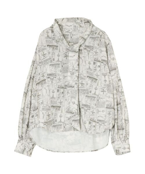 TONAL（トーナル）の「Parisモチーフボウタイブラウス（シャツ/ブラウス・レディース・ベージュ/ネイビー・MEDIUM）」の19枚目の写真