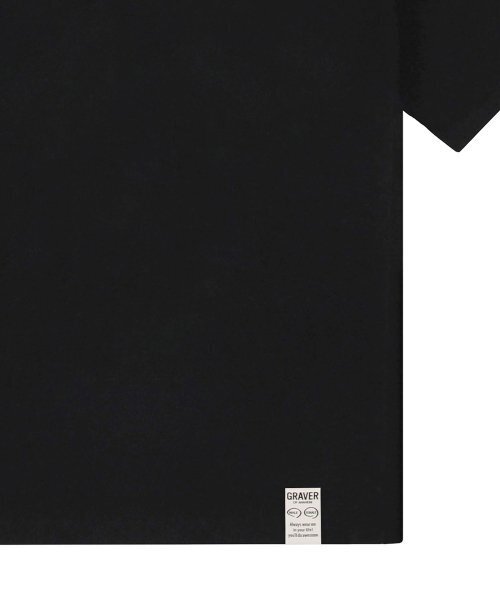 GRAVER（グレーバー）の「[ユニセックス]ストロベリーリバースロゴ半袖Tシャツ_ブラック（Tシャツ/カットソー・レディース・ブラック・SMALL/MEDIUM/LARGE）」の4枚目の写真