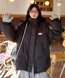 袖ライン ワンポイントロゴ 中綿ブルゾン