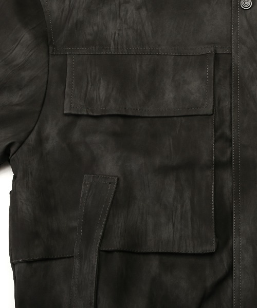 LUXSTYLE（ラグスタイル）の「PUレザーワイドジャケット（ライダースジャケット・メンズ・ブラック/ブラウン・L/M）」の11枚目の写真