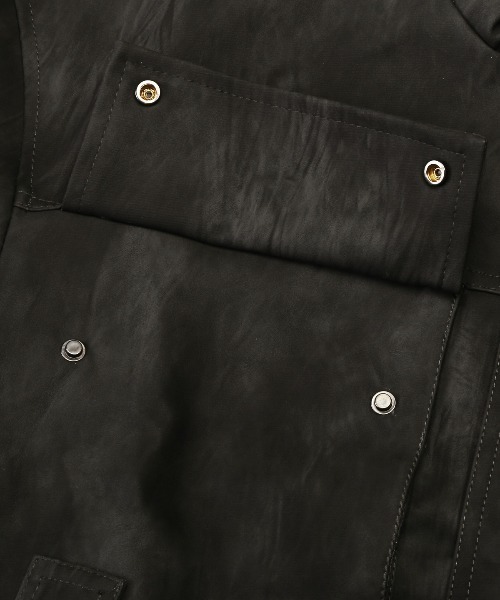 LUXSTYLE（ラグスタイル）の「PUレザーワイドジャケット（ライダースジャケット・メンズ・ブラック/ブラウン・L/M）」の12枚目の写真