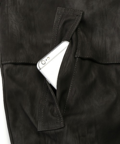 LUXSTYLE（ラグスタイル）の「PUレザーワイドジャケット（ライダースジャケット・メンズ・ブラック/ブラウン・L/M）」の13枚目の写真