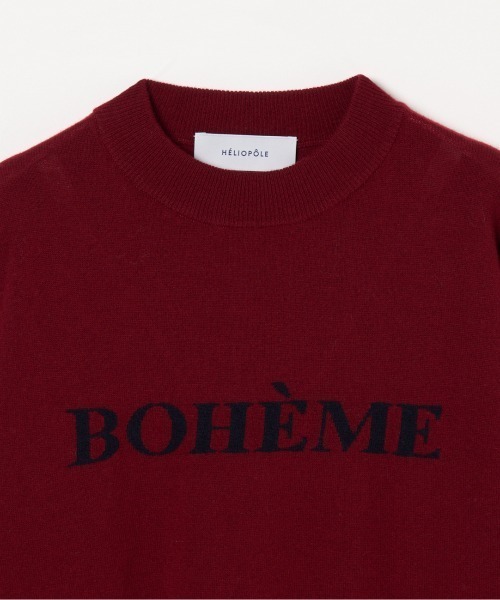 HELIOPOLE（エリオポール）の「INTARSIA LOGO KNIT（ニット/セーター・レディース・ボルドー/ブラック/グレー・38）」の10枚目の写真