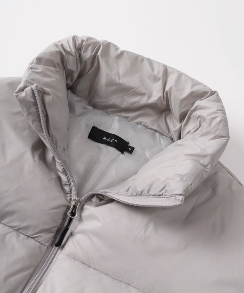 make a ray!（メイク ア レイ！）の「【88】ナイロン ファイバーダウン スタンド ジャケット（ダウンジャケット/コート・メンズ・ブラック/グレー・M/L/XL）」の4枚目の写真