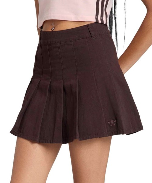 adidas(アディダス)の「adidas TWILL PLEATED SKIRT / アディダス ツイル プリーツ スカート(スカート・レディース・ブラウン・L/S)」の1枚目の写真