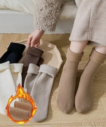 Coo+i（クーイ）の「【4足セット】裏起毛リブショートソックス（ソックス/靴下）」