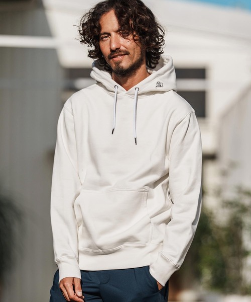 1minute 1second(ワンミニットワンセカンド)の「mpa4004-12oz heavy weight hoodie with heart patch パーカー(1M26H210)(パーカー・メンズ・ブラック/ブラック×ピンク/ホワイト・S/M/L/XL)」の4枚目の写真