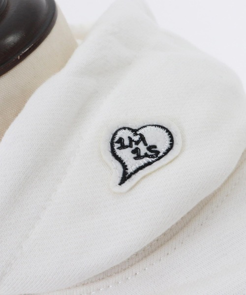 1minute 1second(ワンミニットワンセカンド)の「mpa4004-12oz heavy weight hoodie with heart patch パーカー(1M26H210)(パーカー・メンズ・ブラック/ブラック×ピンク/ホワイト・S/M/L/XL)」の18枚目の写真