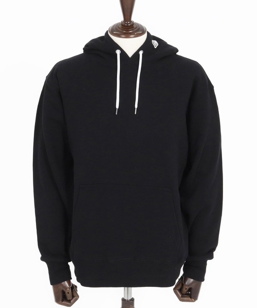 1minute 1second(ワンミニットワンセカンド)の「mpa4004-12oz heavy weight hoodie with heart patch パーカー(1M26H210)(パーカー・メンズ・ブラック/ブラック×ピンク/ホワイト・S/M/L/XL)」の19枚目の写真