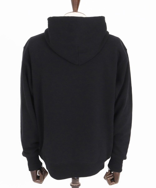 1minute 1second(ワンミニットワンセカンド)の「mpa4004-12oz heavy weight hoodie with heart patch パーカー(1M26H210)(パーカー・メンズ・ブラック/ブラック×ピンク/ホワイト・S/M/L/XL)」の22枚目の写真