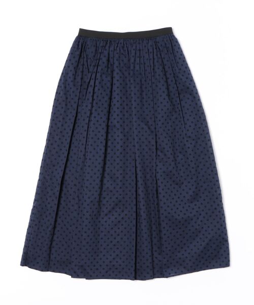 LA MARINE FRANCAISE（マリン フランセーズ）の「別注フロッキープリントギャザースカート（スカート・レディース・ベージュ/ネイビー・FREE）」の4枚目の写真