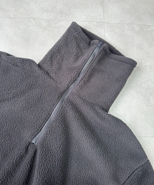 lulufa(ルルファ)の「ルーズハーフジップ スタンドネックプルオーバー(スウェット・レディース・アイボリー/チャコール・MEDIUM/LARGE)」の22枚目の写真