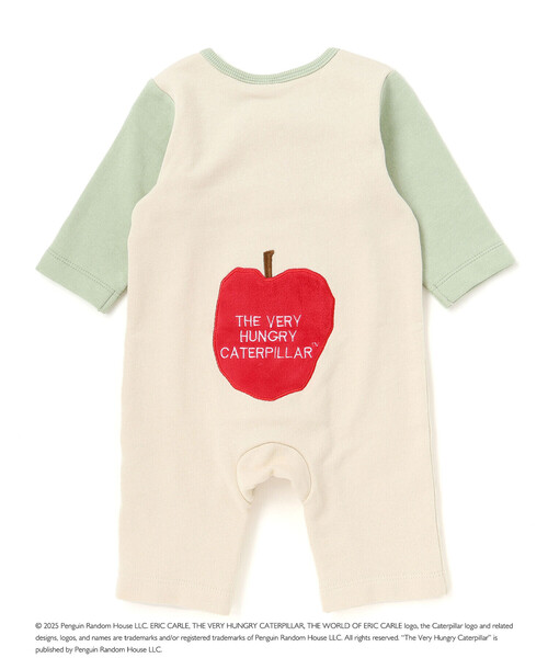 SLAP SLIP BABY（スラップスリップベビー）の「【絵本コラボ-はらぺこあおむし-】袖配色おしりパッチカバーオール(70~80cm)（ロンパース・キッズ・オレンジ/グリーン・70cm/80ｃｍ）」の7枚目の写真