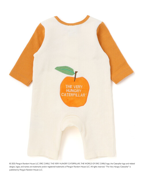 SLAP SLIP BABY（スラップスリップベビー）の「【絵本コラボ-はらぺこあおむし-】袖配色おしりパッチカバーオール(70~80cm)（ロンパース・キッズ・オレンジ/グリーン・70cm/80ｃｍ）」の10枚目の写真