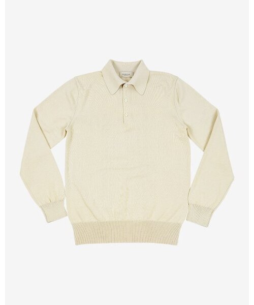 14gg Polo Collar Knit — вязаная поло‑рубашка (бежевый)