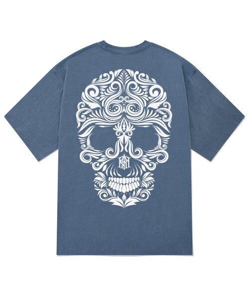 KAN6312(カン6312)の「KTPN0020 フラワースカルピグメント半袖Tシャツ - ブルー(Tシャツ/カットソー・メンズ・その他・MEDIUM/LARGE/X-LARGE)」の1枚目の写真