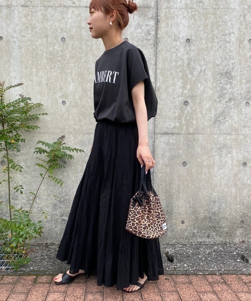 mizuiroind（ミズイロインド）の「[mizuiro ind/ミズイロインド] ボリュームフレアロングスカート（スカート・レディース・ブラック/オフホワイト・F）」の4枚目の写真