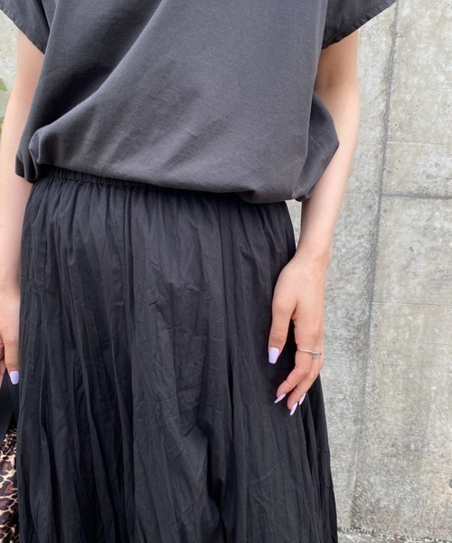 mizuiroind（ミズイロインド）の「[mizuiro ind/ミズイロインド] ボリュームフレアロングスカート（スカート・レディース・ブラック/オフホワイト・F）」の18枚目の写真