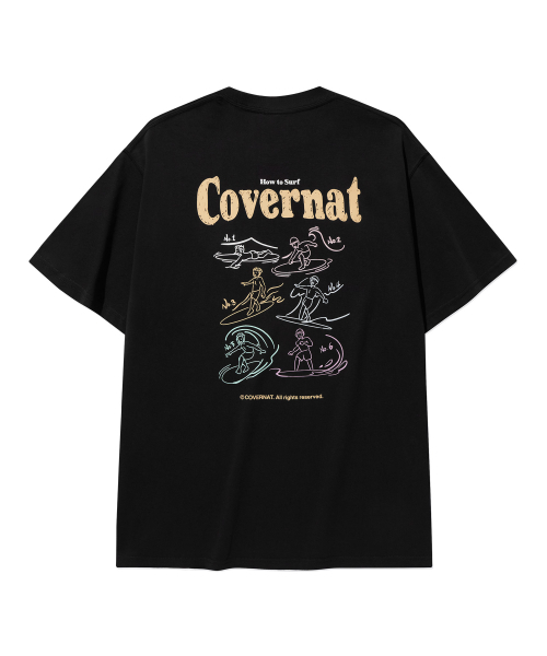COVERNAT(カバーナット)の「クールコットンサーフィンモーショングラフィックTシャツブラック(Tシャツ/カットソー・レディース・その他・X-SMALL/SMALL/X-LARGE/MEDIUM/LARGE/XX-LARGE)」の3枚目の写真