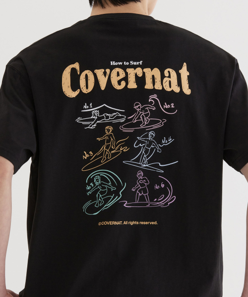 COVERNAT(カバーナット)の「クールコットンサーフィンモーショングラフィックTシャツブラック(Tシャツ/カットソー・レディース・その他・X-SMALL/SMALL/X-LARGE/MEDIUM/LARGE/XX-LARGE)」の8枚目の写真