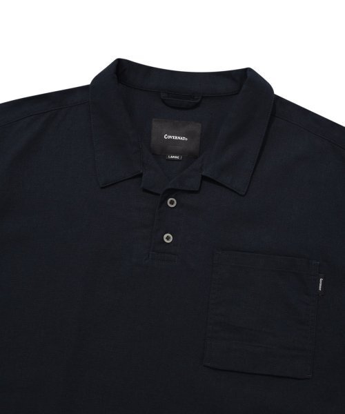 COVERNAT（カバーナット）の「リネンプルオーバーハーフシャツネイビー（シャツ/ブラウス・レディース・その他・SMALL/LARGE/MEDIUM/X-SMALL）」の3枚目の写真