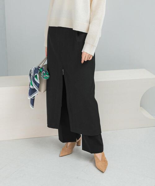 URBAN RESEARCH ROSSO WOMEN（アーバンリサーチ　ロッソ）の「『UR TECH』後ゴムスリットストレートスカート（スカート・レディース・ブラック/ベージュ・36/38）」の13枚目の写真