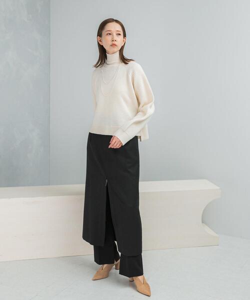 URBAN RESEARCH ROSSO WOMEN（アーバンリサーチ　ロッソ）の「『UR TECH』後ゴムスリットストレートスカート（スカート・レディース・ブラック/ベージュ・36/38）」の15枚目の写真