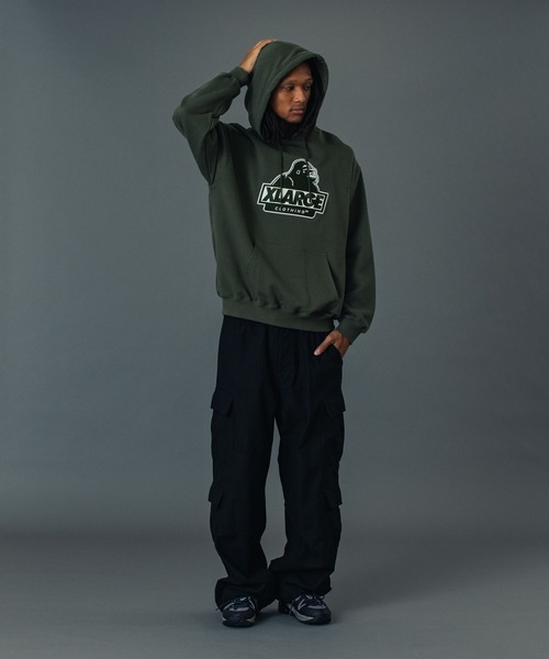XLARGE（エクストララージ）の「SLANTED OG PULLOVER HOODED SWEATSHIRT（パーカー・メンズ・ベージュ/ブラック/オリーブ/アッシュ・S/M/L/XL）」の10枚目の写真