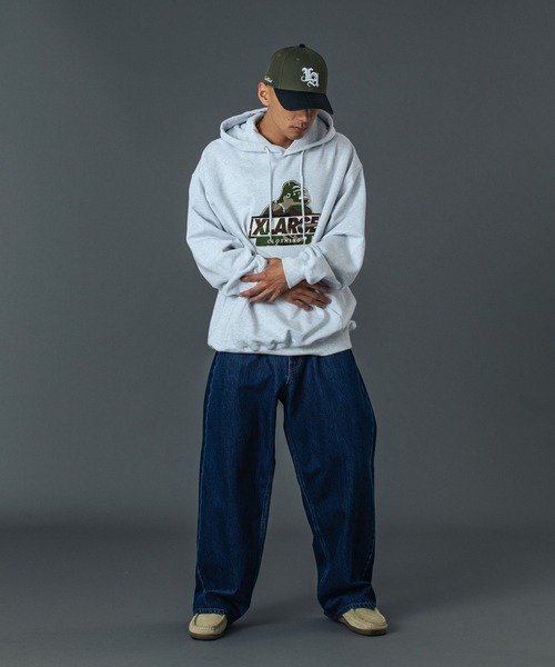 XLARGE（エクストララージ）の「SLANTED OG PULLOVER HOODED SWEATSHIRT（パーカー・メンズ・ベージュ/ブラック/オリーブ/アッシュ・S/M/L/XL）」の9枚目の写真