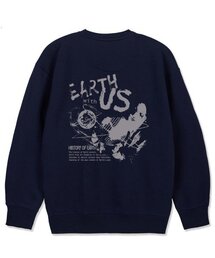 アースウィズアース ルーズフィット スウェット_ネイビー