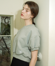 VLETI（ブレッティ）の「Stitch Balloon Short Sleeve Sweatshirt (gray)（スウェット）」