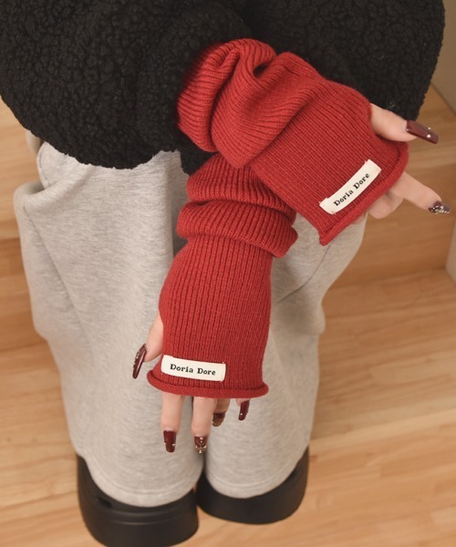 VIBGYOR Women（ヴィブジョー　ウィメン）の「【float】《推し活/推しカラー/メンカラ》リブニット デザイン アームカバー/アームウォーマー【12色展開】（アームカバー・レディース・パープル/ホワイト/ブラウン/ピンク/レッド/ブラック/グレー/ブルー/ベージュ/グリーン・FREE）」の10枚目の写真