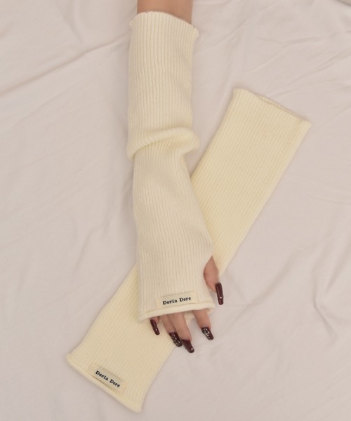 VIBGYOR Women（ヴィブジョー　ウィメン）の「【float】《推し活/推しカラー/メンカラ》リブニット デザイン アームカバー/アームウォーマー【12色展開】（アームカバー・レディース・パープル/ホワイト/ブラウン/ピンク/レッド/ブラック/グレー/ブルー/ベージュ/グリーン・FREE）」の11枚目の写真