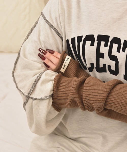 VIBGYOR Women（ヴィブジョー　ウィメン）の「【float】《推し活/推しカラー/メンカラ》リブニット デザイン アームカバー/アームウォーマー【12色展開】（アームカバー・レディース・パープル/ホワイト/ブラウン/ピンク/レッド/ブラック/グレー/ブルー/ベージュ/グリーン・FREE）」の18枚目の写真