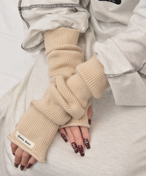 VIBGYOR Women（ヴィブジョー　ウィメン）の「【float】《推し活/推しカラー/メンカラ》リブニット デザイン アームカバー/アームウォーマー【12色展開】（アームカバー・レディース・パープル/ホワイト/ブラウン/ピンク/レッド/ブラック/グレー/ブルー/ベージュ/グリーン・FREE）」の20枚目の写真