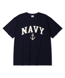 DE GRAND MATIN（ディグランドマーティン）の「NAVY LOGO TEE_NAVY（Tシャツ/カットソー）」