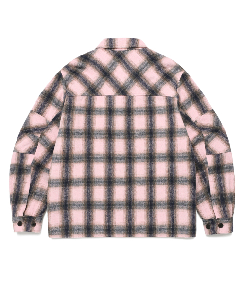 Cavish(カビシ)の「CHECK SHIRT JACKET PINK(CV2EFUW320A)(シャツ/ブラウス・レディース・ピンク・MEDIUM/LARGE)」の2枚目の写真