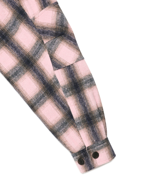 Cavish(カビシ)の「CHECK SHIRT JACKET PINK(CV2EFUW320A)(シャツ/ブラウス・レディース・ピンク・MEDIUM/LARGE)」の6枚目の写真