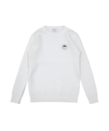 スマイル発熱クルーネックニット WHITE